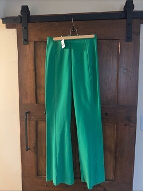 Free People Emerald Green Wide-Leg Trousers